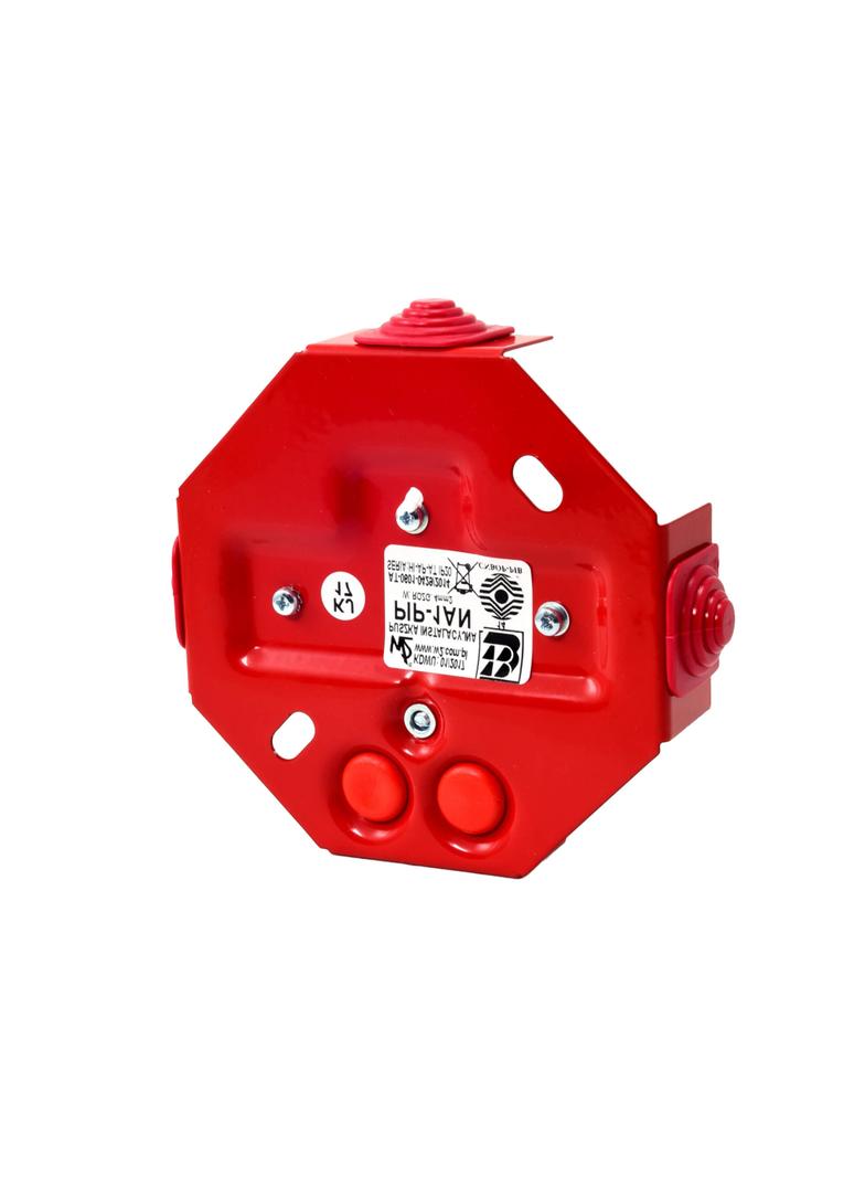 PIP-1AN R3x2x4 Puszka przeciwpożarowa, ośmiokątna, E90, rozgałęźna, 3x2x4 mm2, 123x115x28mm - kolor