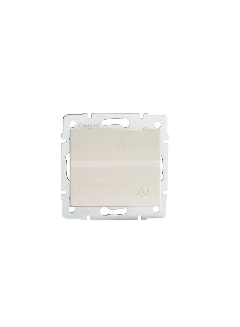 LOGI Gniazdo z uziemieniem IP44 Schuko śrubowe kremowe 16A 250V 021230103 25146 KANLUX