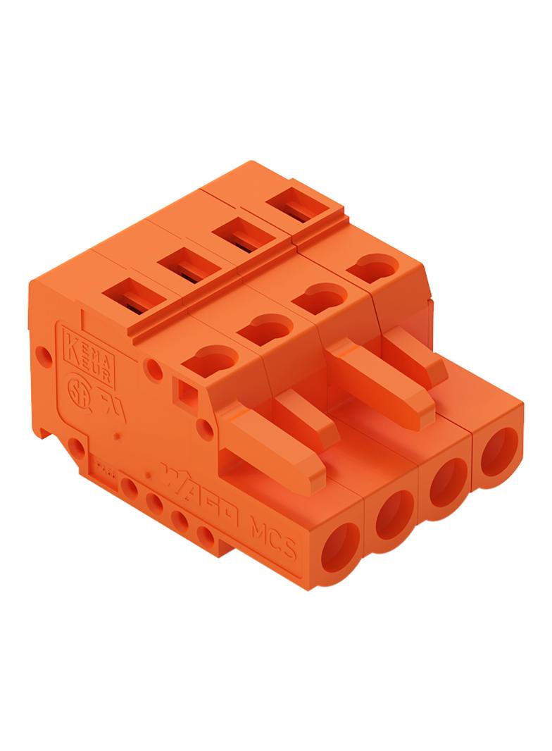 1-przewodowe gniazdo CAGE CLAMP pomarańczowa /100szt./ 231-304/102-000 WAGO