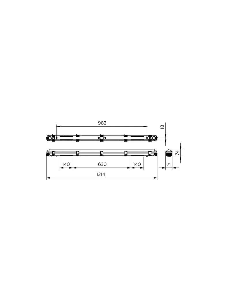 Oprawa hermetyczna Ledinaire WT065C przelotowa 42/23W 2900/4800lm IP65 4000K barwa neutralna LED29_4