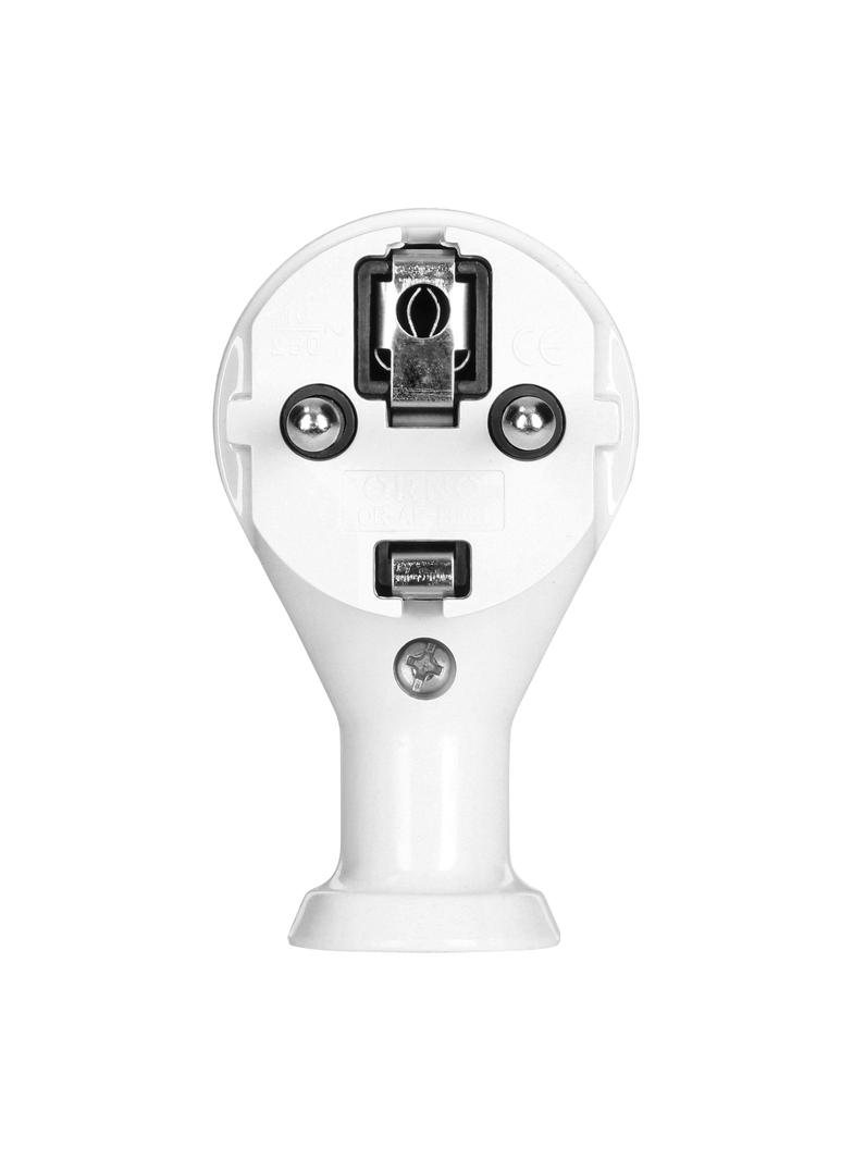 Wtyczka kątowa 2P+Z, Uni-Schuko, biała OR-AE-13261/W ORNO