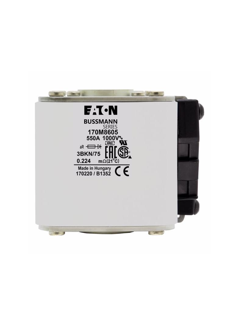 FUSE 550A 1000V 3BKN/75 AR UR Wkładka szybka 550A AC 1000V rozmiar 3 74x92x76 mm aR IEC UL 170M8605