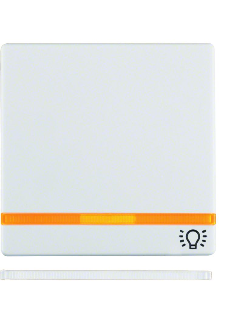 BERKER Q.1/Q.3/Q.7 Klawisz 2 soczewką nadrukowany symbol światło do łącznika 1-klawiszowego biały ak