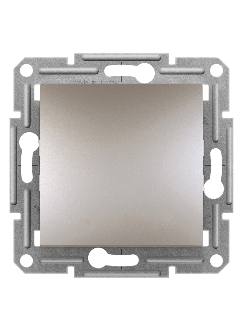 Asfora, łącznik 2-biegunowy, bez ramki, brąz