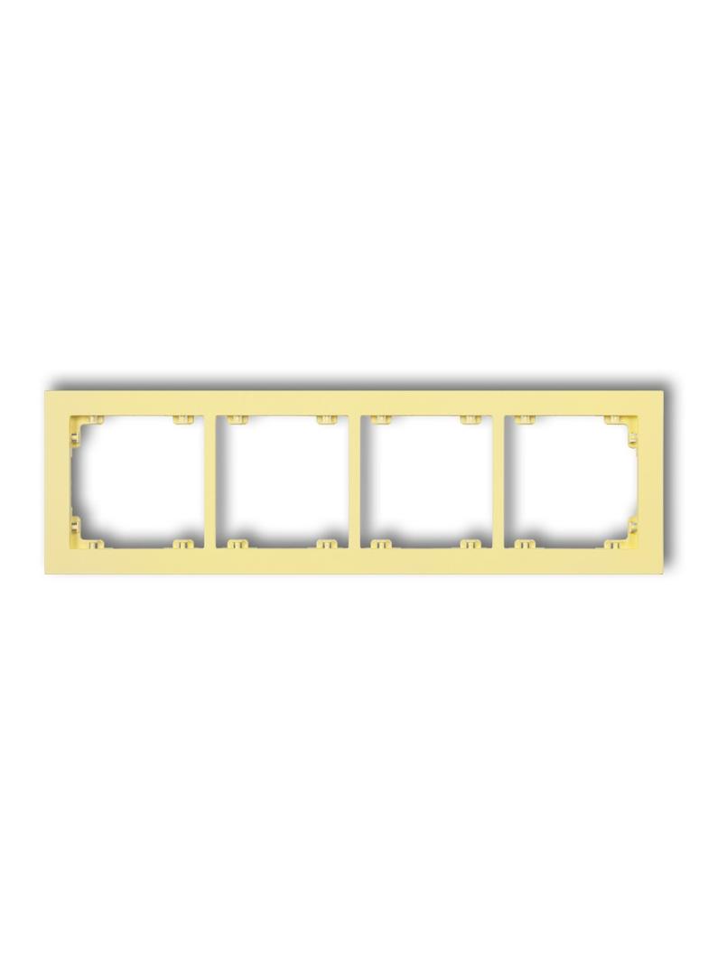 DECO Ramka podczwórna z tworzywa DECO Pastel Matt kanarkowa 43DR-4 KARLIK