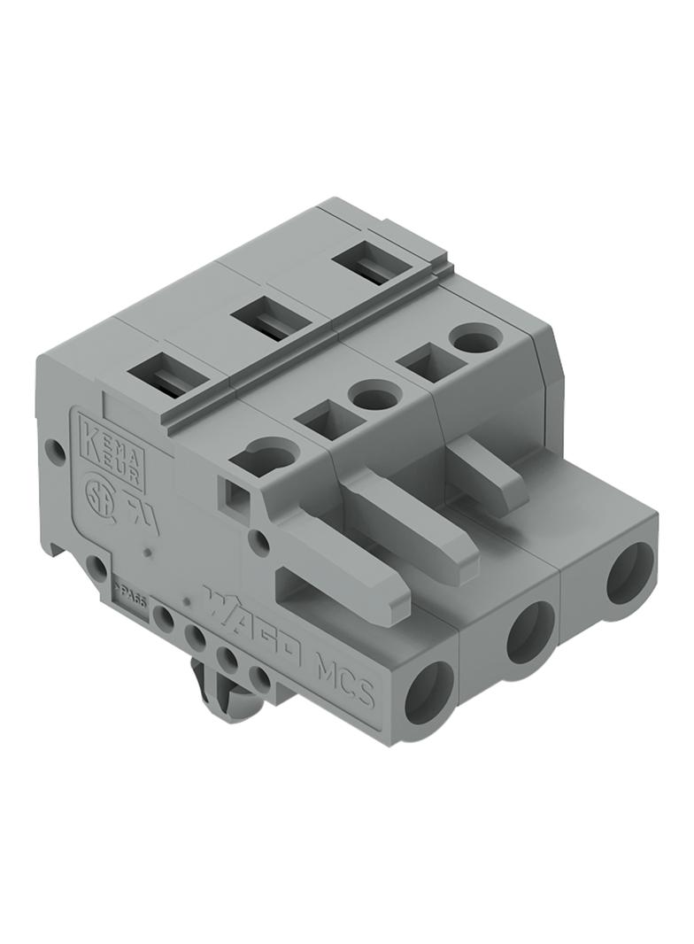 MCS-MIDI Classic gniazdo 3-bieg. szare raster 7,5 mm /100szt./ WAGO