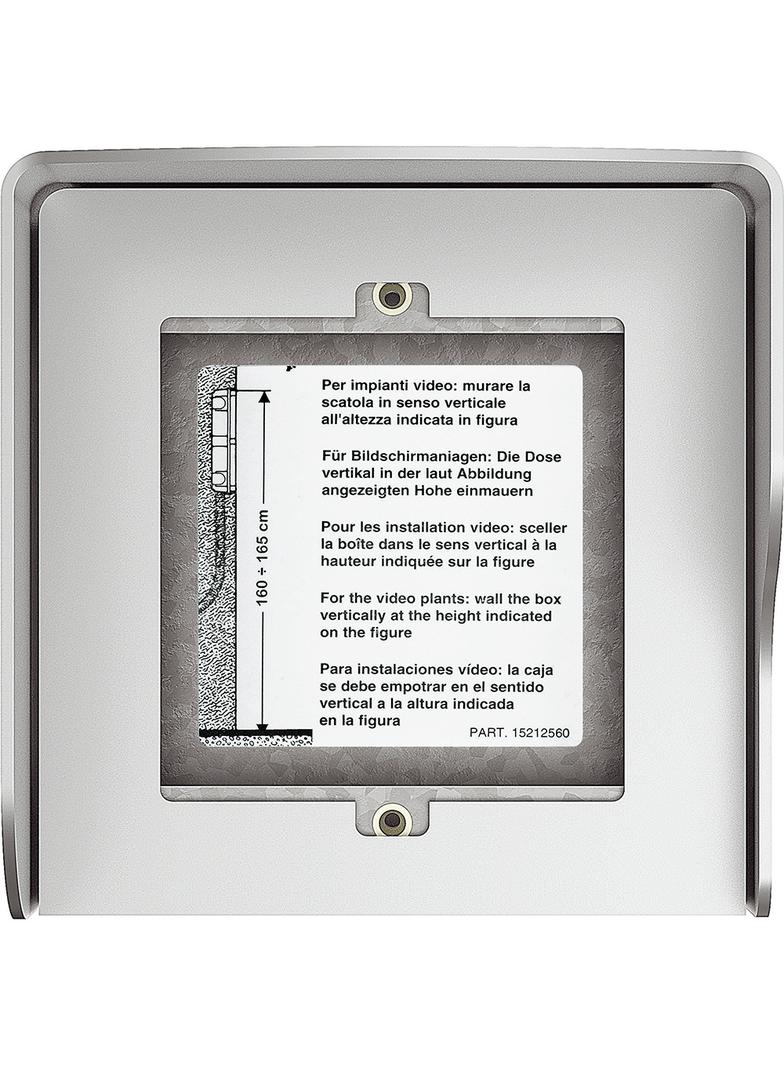 Obudowa natynkowa z daszkiem do paneli Sfera - 1 moduł - Aluminium, Bticino