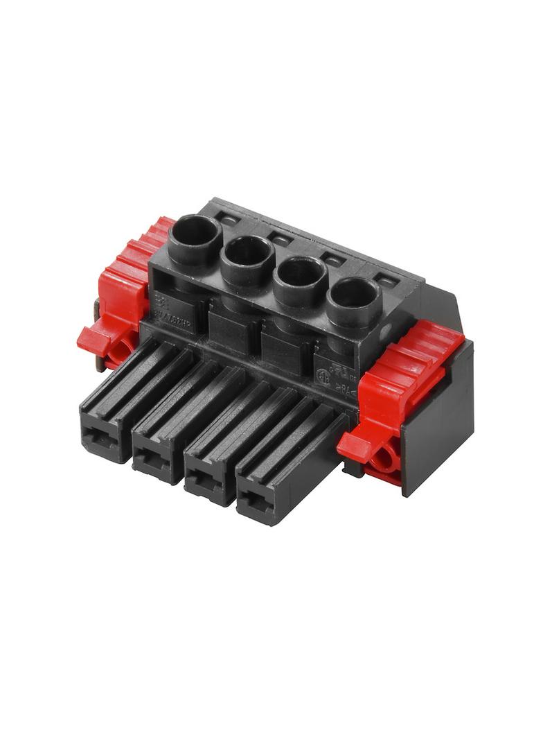 BVZ 7.62HP/04/180F SN BK BX Wtyk PCB (złącze wiązki), 7.62 mm, Liczba biegunów: 4, Przyłącze z jarzmem /100szt./ 1930070000 WEIDMÜLLER