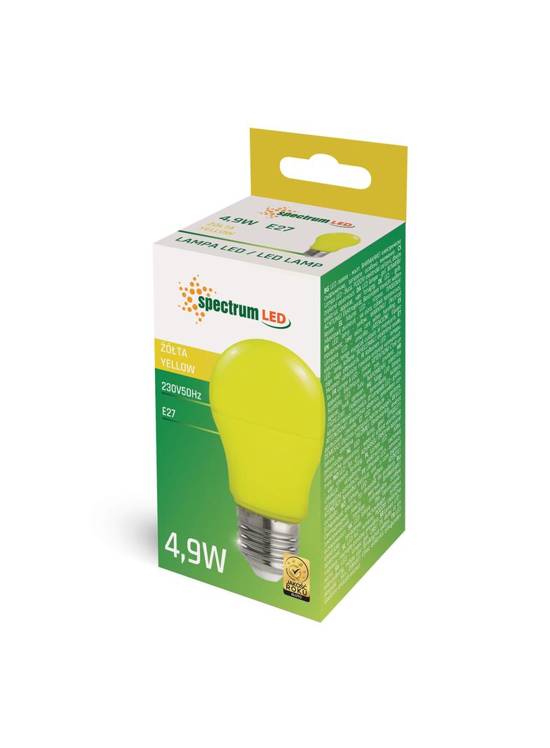 LED GLS E-27 230V 4.9W YELLOW SPECTRUM