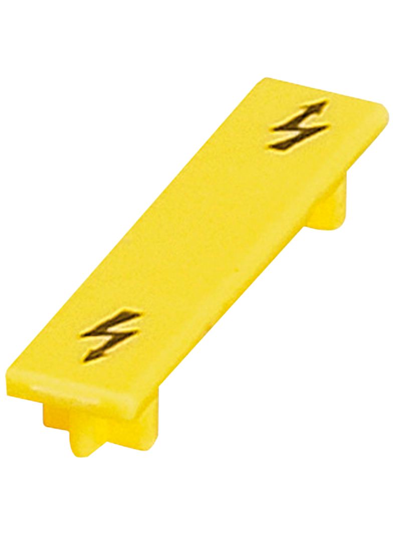 Złączki NSY, etykieta ostrzegawcza do złączki 4mm2