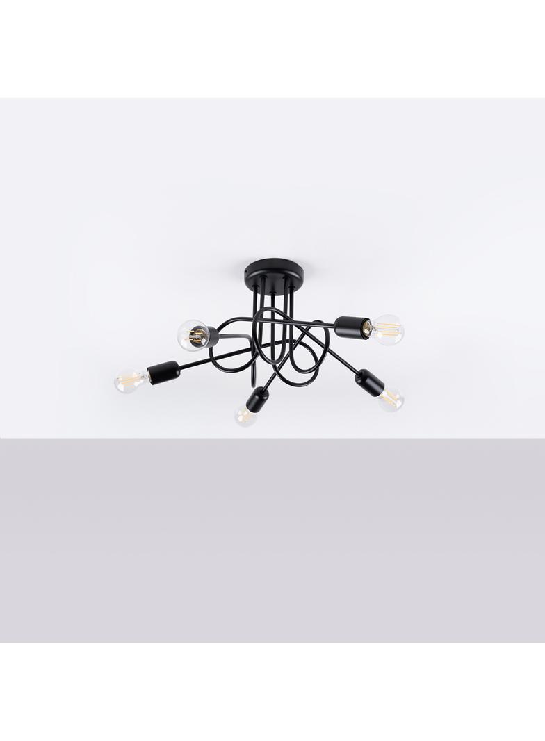 Żyrandol LOOP 5 czarny
