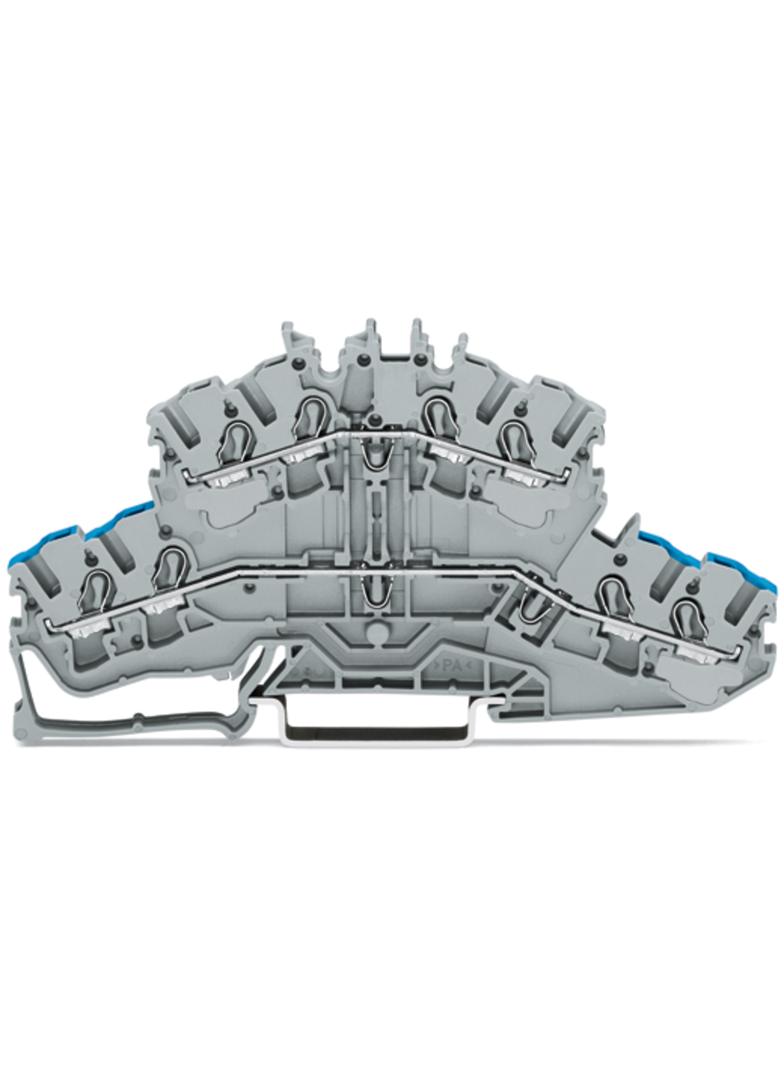 Złączka szynowa 2‑piętrowa 2,5mm2 szara TOPJOB 2002‑2402 /50szt./ WAGO