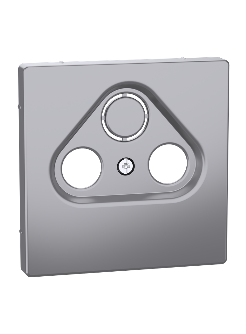 Merten, D-Life, płytka centralna gniazda RTV, 3 otwory, stal nierdzewna