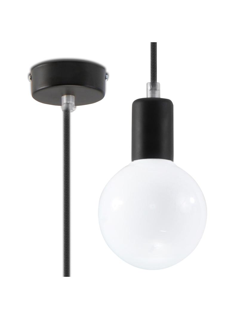 Sollux Lampa wisząca EDISON czarna SL.0152