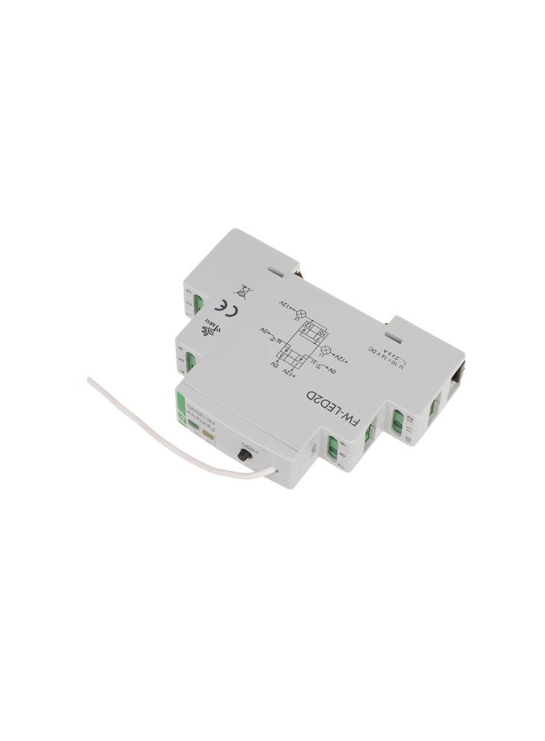 Radiowy dwukanałowy sterownik LED 12V - montaż DIN 10-16V DC FW-LED2D F&F