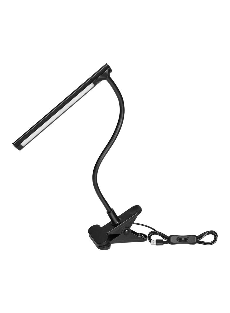 TERI II LED, lampka biurkowa z klipsem, 5W, 260lm, 4000K, czarna