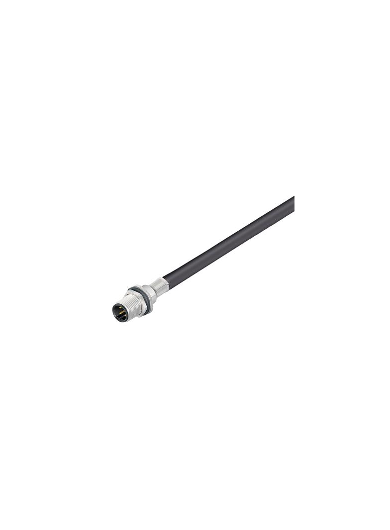 SAIE-M12S-8S2.0U HW Złącze okrągłe, do wbudowania (z kablem), nr katalogowy 1341240200
