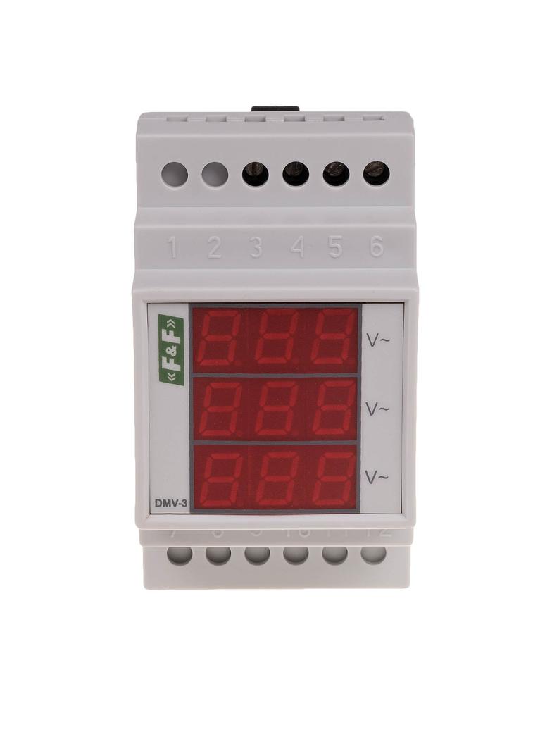 CYFROWY WSKAŹNIK NAPIĘCIA, TRÓJFAZOWY, ZAKRES WSKAZAŃ 100÷300V; 3 MODUŁY