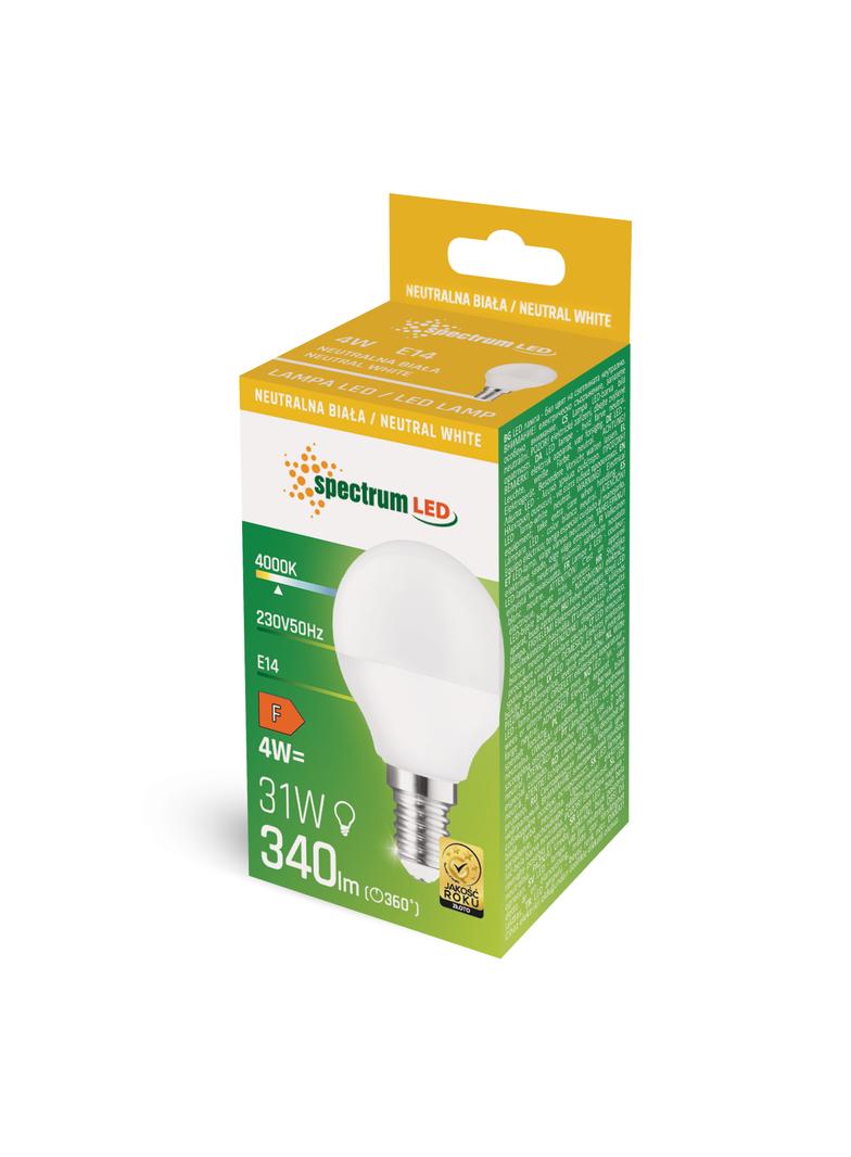 LED KULKA  E-14 230V 4W NW SPECTRUM