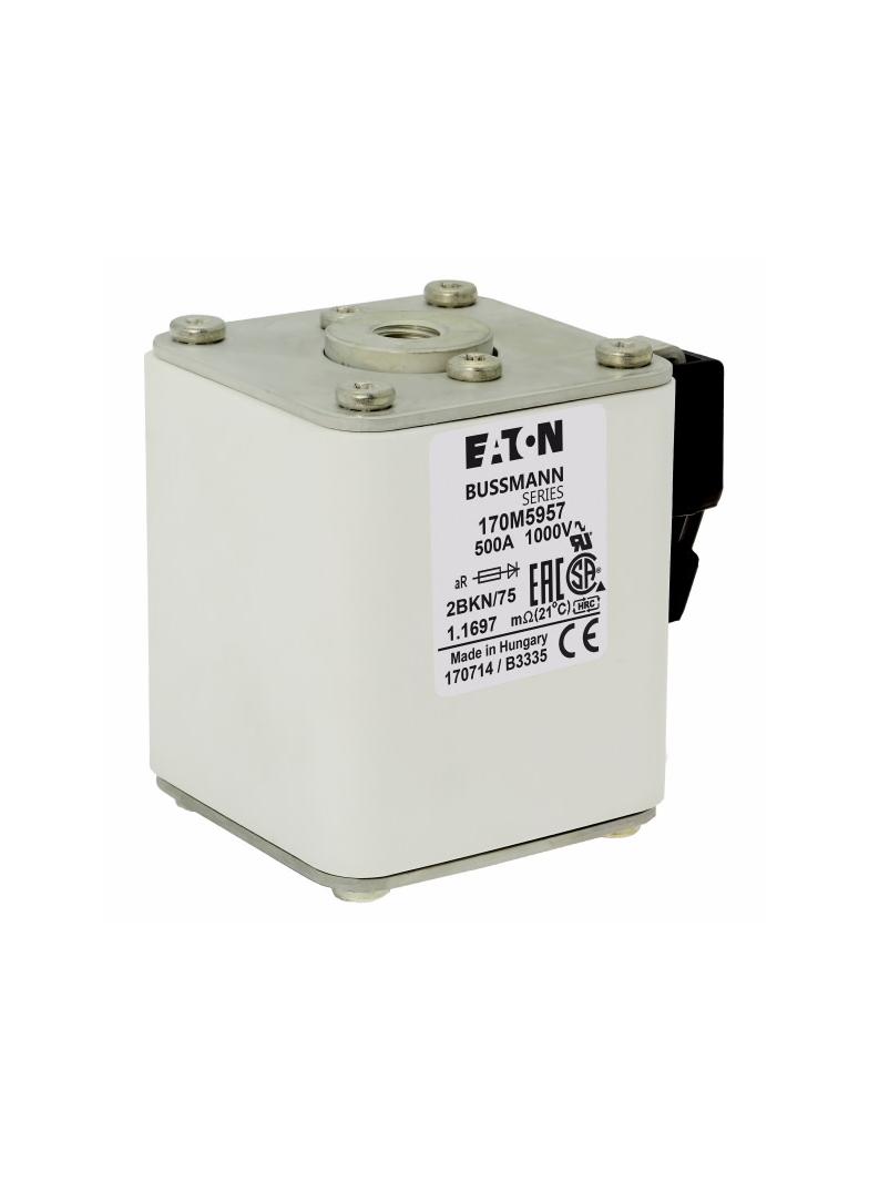 FUSE 500A 1000V 2BKN/75 AR UR Wkładka szybka 500A AC 1000V rozmiar 2 59x77x75 mm aR IEC UL 170M5957
