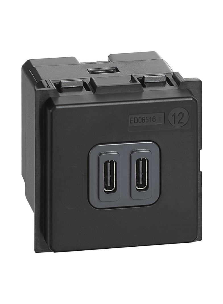 Living Now - Ładowarka 2Xusb C - 2 Moduły Bticino  K4286C2 LEGRAND