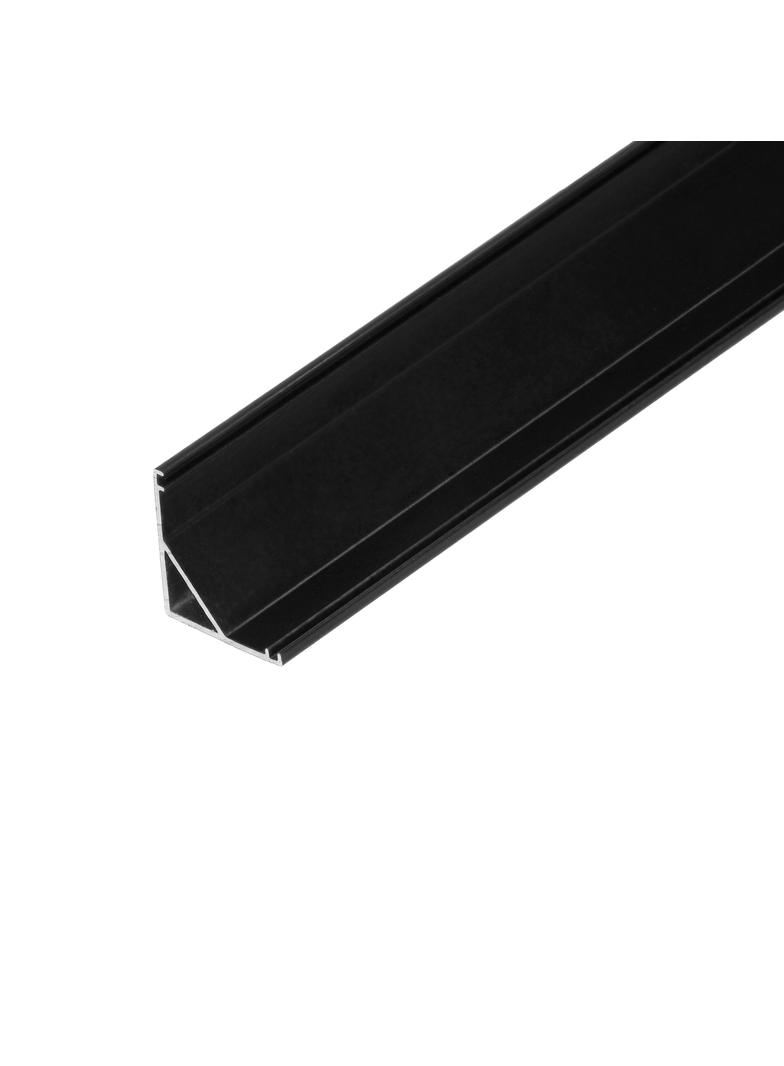 Profil aluminiowy do taśm LED, 2000 x 15,8 x 15,8 mm, kątowy, czarny, komplet 50 szt.