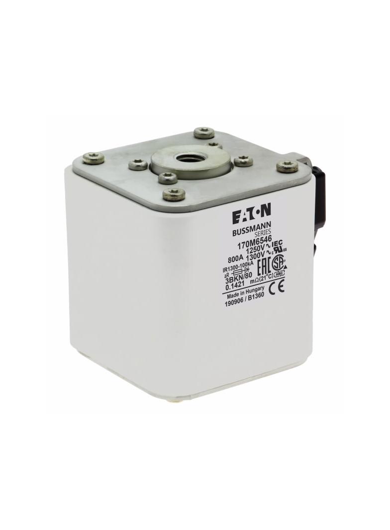 FUSE 800A 1250V 3BKN/80 AR CU Wkładka szybka 800A AC 1250V rozmiar 3 76x92x83 mm aR IEC UL 170M6546