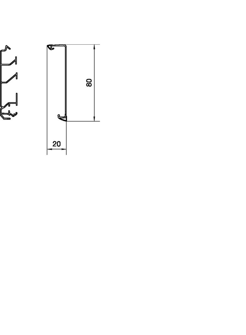 tehalit.SL Pokrywa z miękką uszczelką 20x80 czarny SL20080219011 HAGER