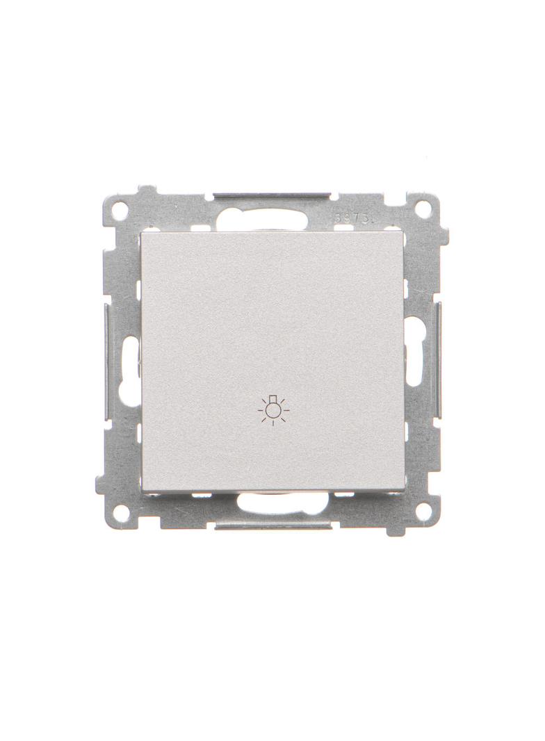 Simon 55 Przycisk zwierny /światło/ szybkozłączka Aluminium mat TS1.01/143 KONTAKT