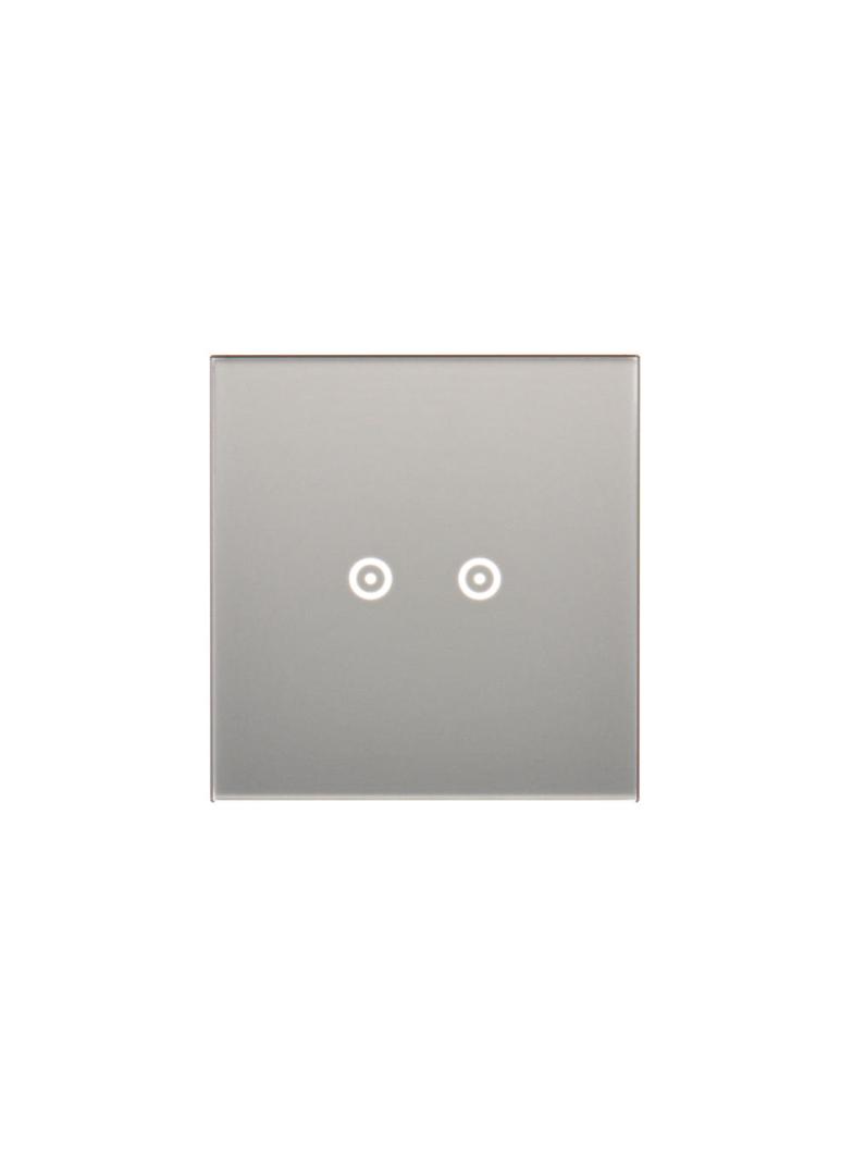 Simon 54 Touch Panel dotykowy S54 Touch 1 moduł 2 pola dotykowe poziome srebrna mgła DSTR12/71 KONTAKT