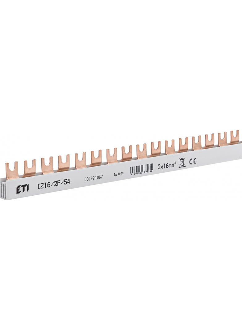 Szyna łączeniowa widełkowa 2P 100A 16mm2 (54mod.) IZ16/2F/54 002921067 ETI
