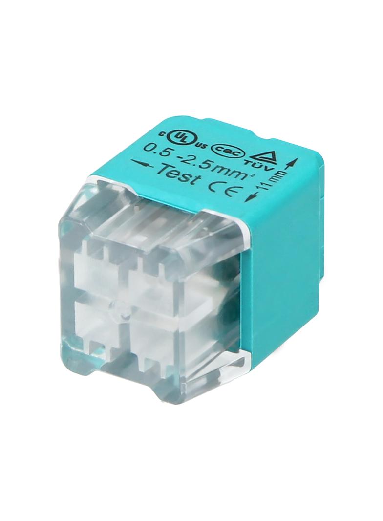 Złączka instalacyjna wciskana 4-przewodowa; Dwurzędowa; Na drut 0,75-2,5mm2; IEC 300V/24A 100 szt. O