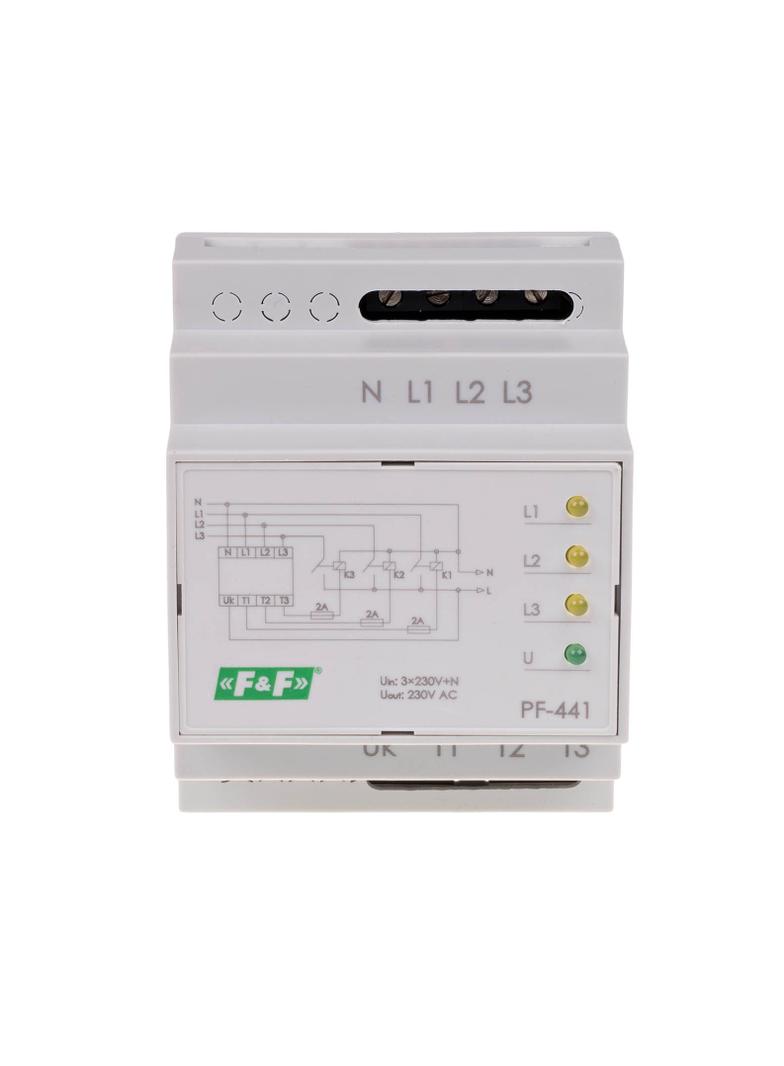 AUTOMATYCZNY PRZEŁĄCZNIK FAZ Z FAZĄ PRIORYTETOWĄ, DO WSPÓŁPRACY ZE STYCZNIKAMI , 4 MODUŁY