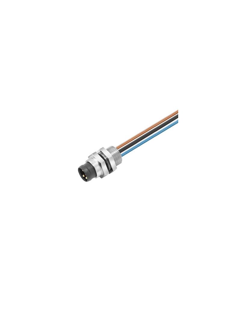 SAIE-M8R-3-0.5U-FP-M8 Złącze okrągłe, do wbudowania (z kablem), nr katalogowy 1861280000