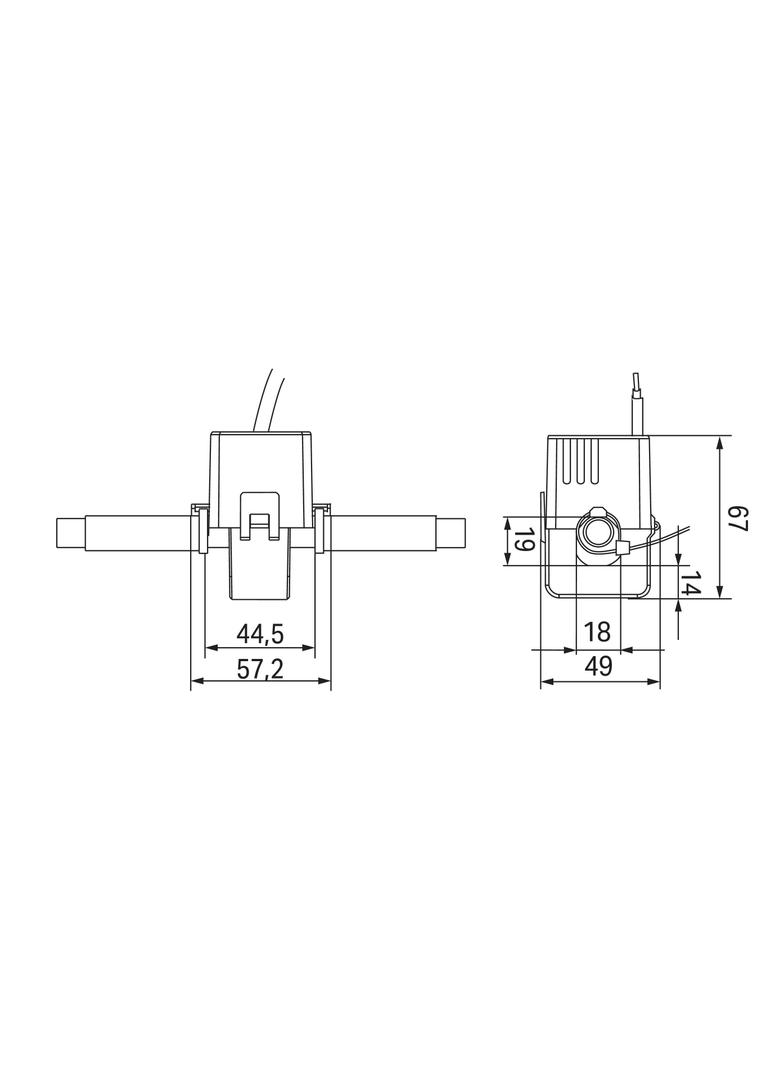 przekładnik prądowy z dzielonym rdzeniem 200 A/1 A