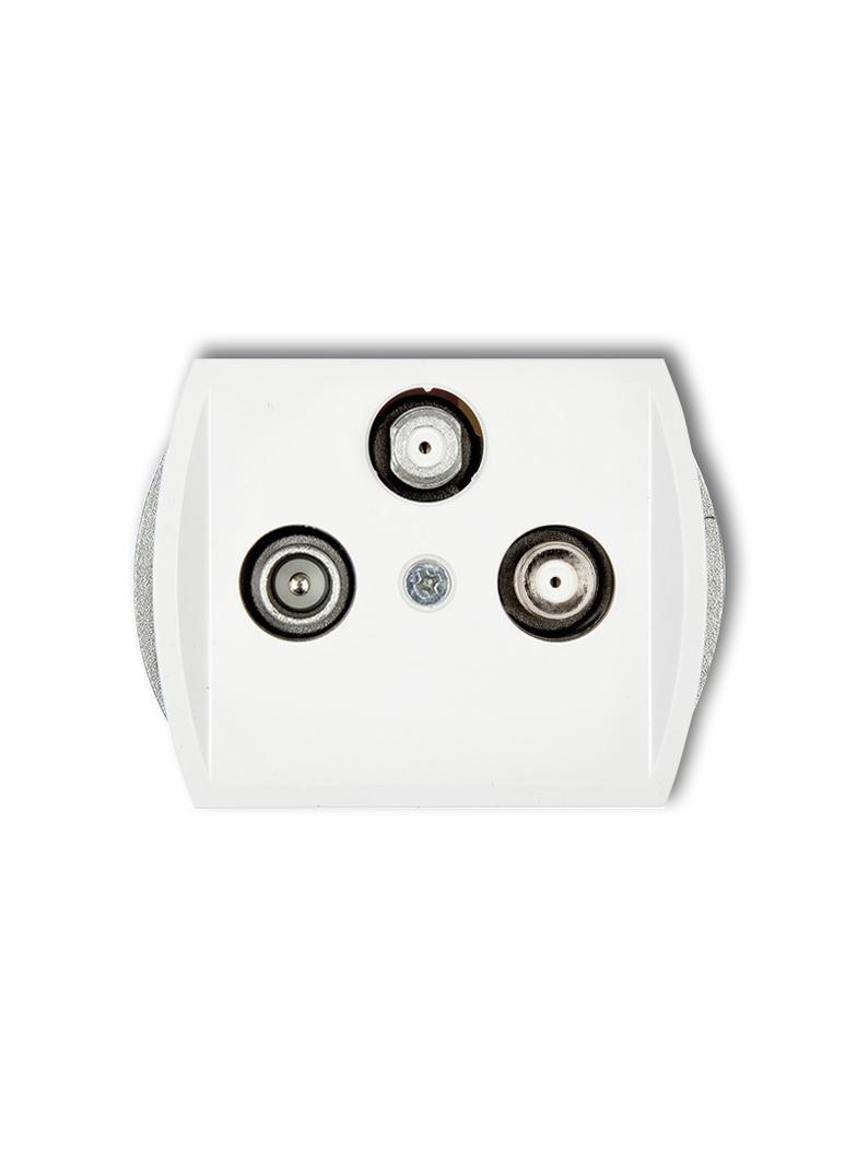 TREND Mechanizm gniazda abonenckiego 2 wyjścia SAT + TV biały