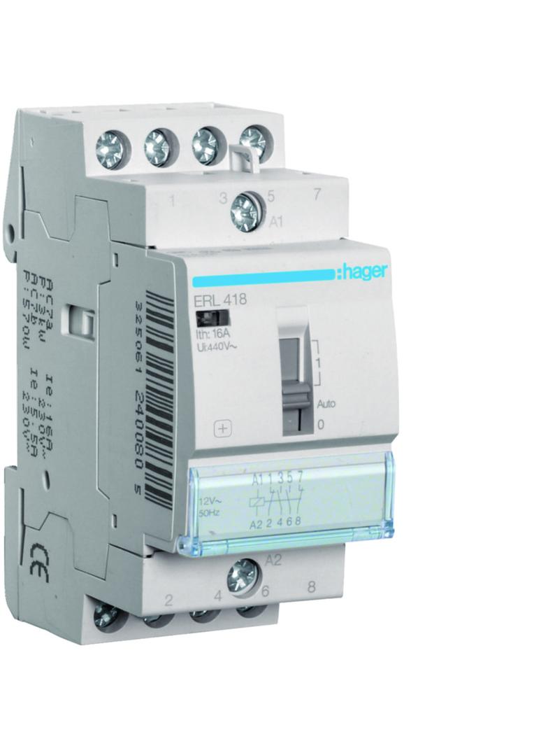 Przekaźnik instalacyjny 12VAC 2Z+2R 16A ERL418 HAGER