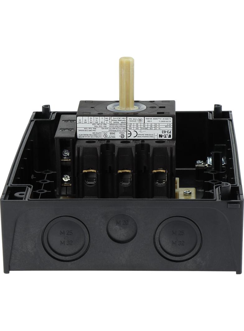 Łącznik krzywkowy 0-1 3P 63A 1Z 1R w obudowie IP65 P3-63/I4/SVB/HI11 207348 EATON