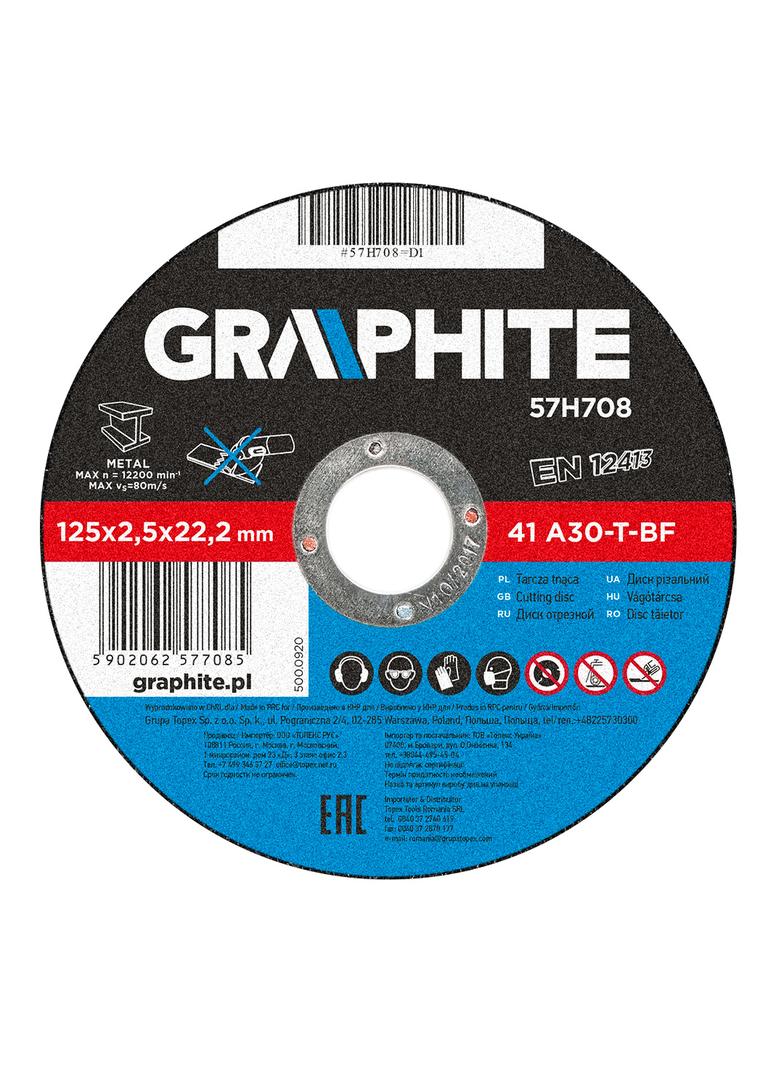 Tarcza tnąca do metalu 125 x 2.5 x 22.2 mm, 41 A30-T-BF