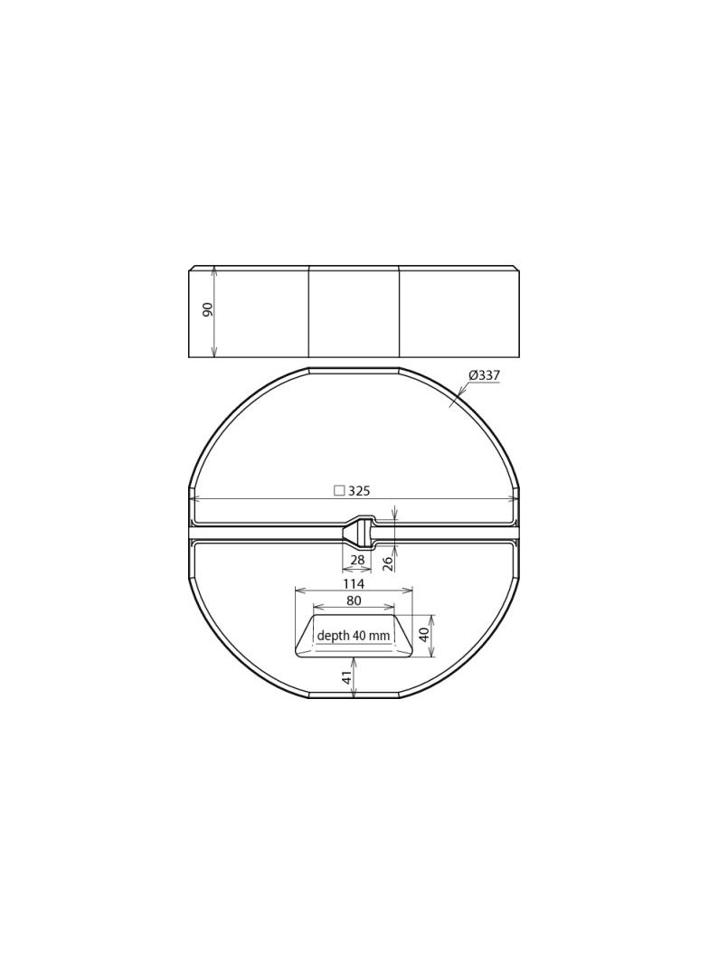 Podstawa betonowa C45/55, 17 kg D 337 mm, do statywów