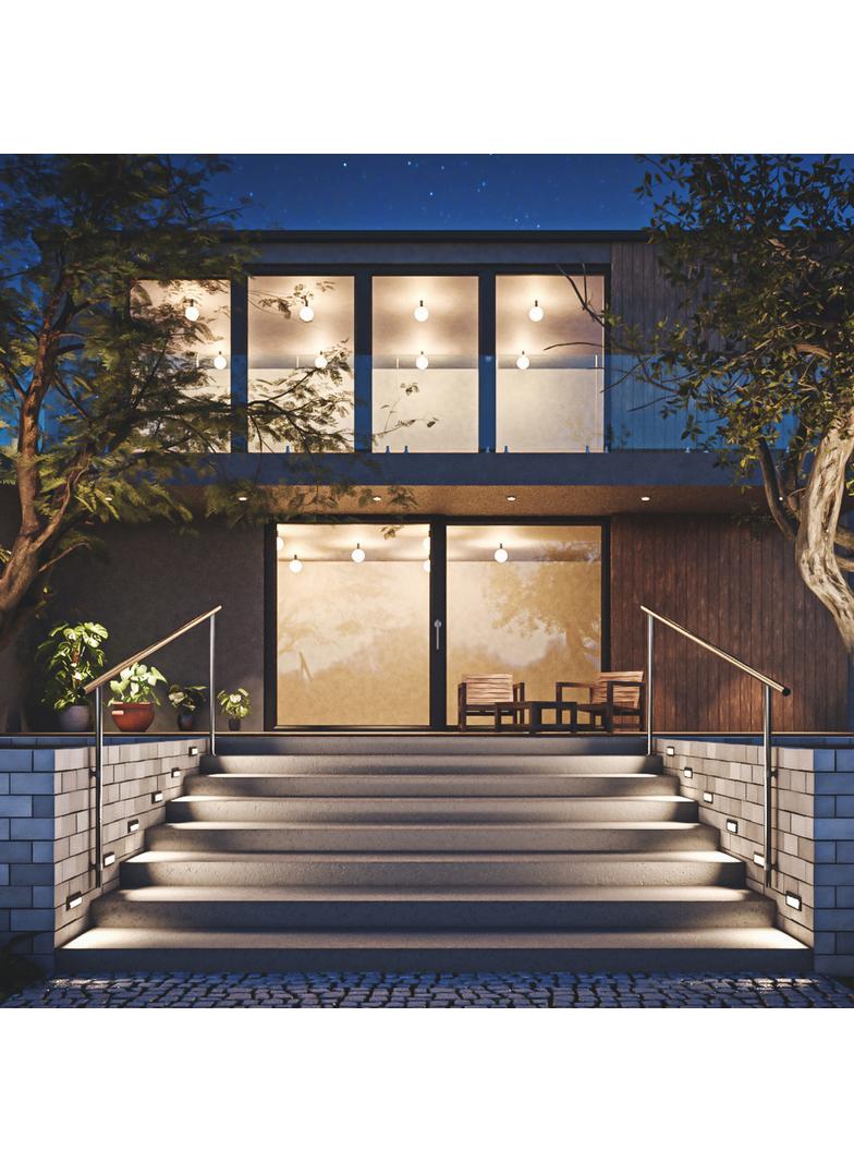 ENCANTA 6W CCT 230V IP54 230x80x30MM CZARNY NATYNKOWA ELEWACYJNA