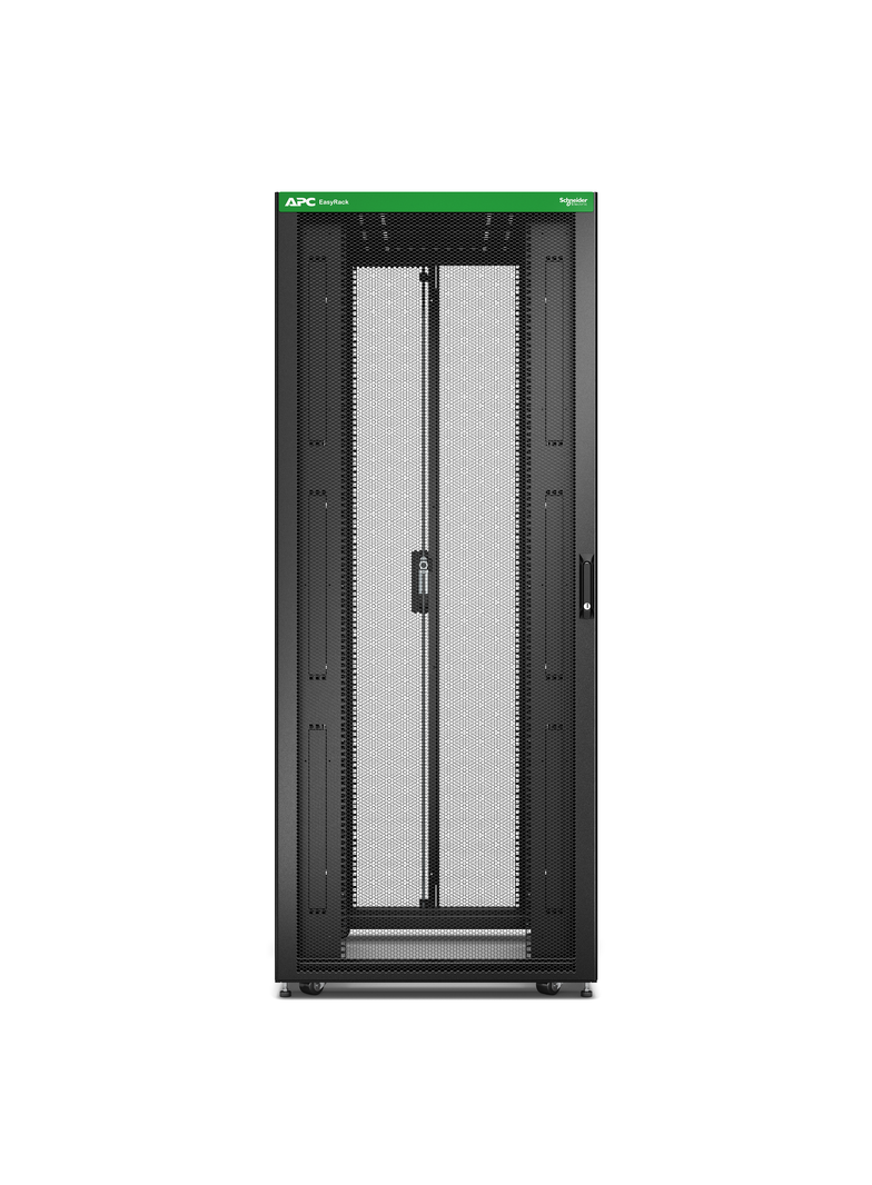 Szafa Easy Rack 800mm/42U/1000mm, z dachem, kółkami, nóżkami i 4 wspornikami, bez paneli bocznych, p