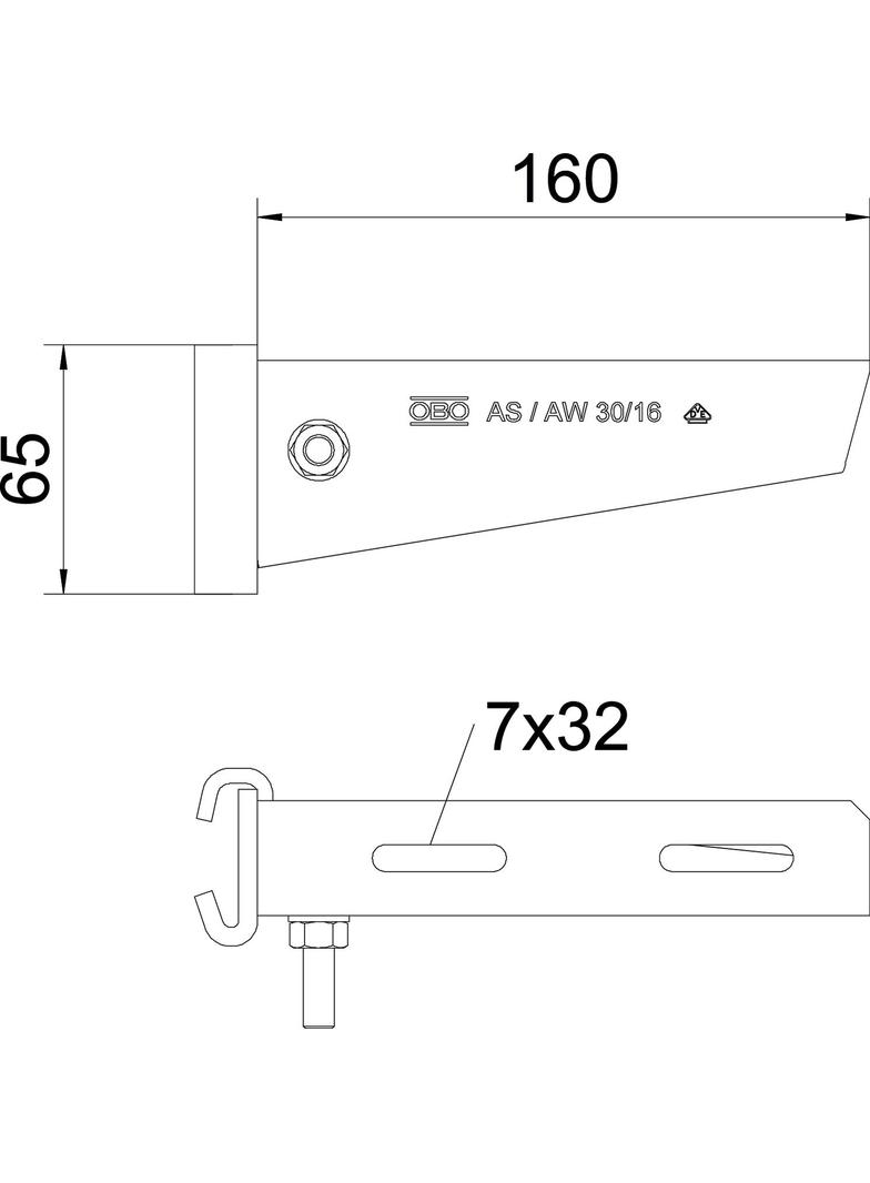 AS 30 16 FT, Wysięgnik do wieszaka