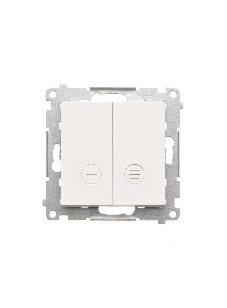 Simon 55 Przycisk zwierny podwójny zwierny bez piktogramu – osobne podświetlenie dla każdego klawisz