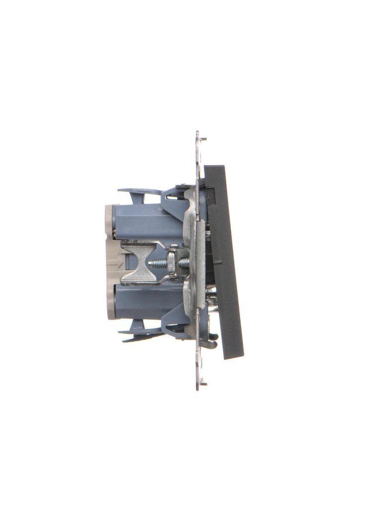 Simon 55 Przycisk zwierny /światło/ z podświetleniem LED szybkozłączka Grafitowy mat