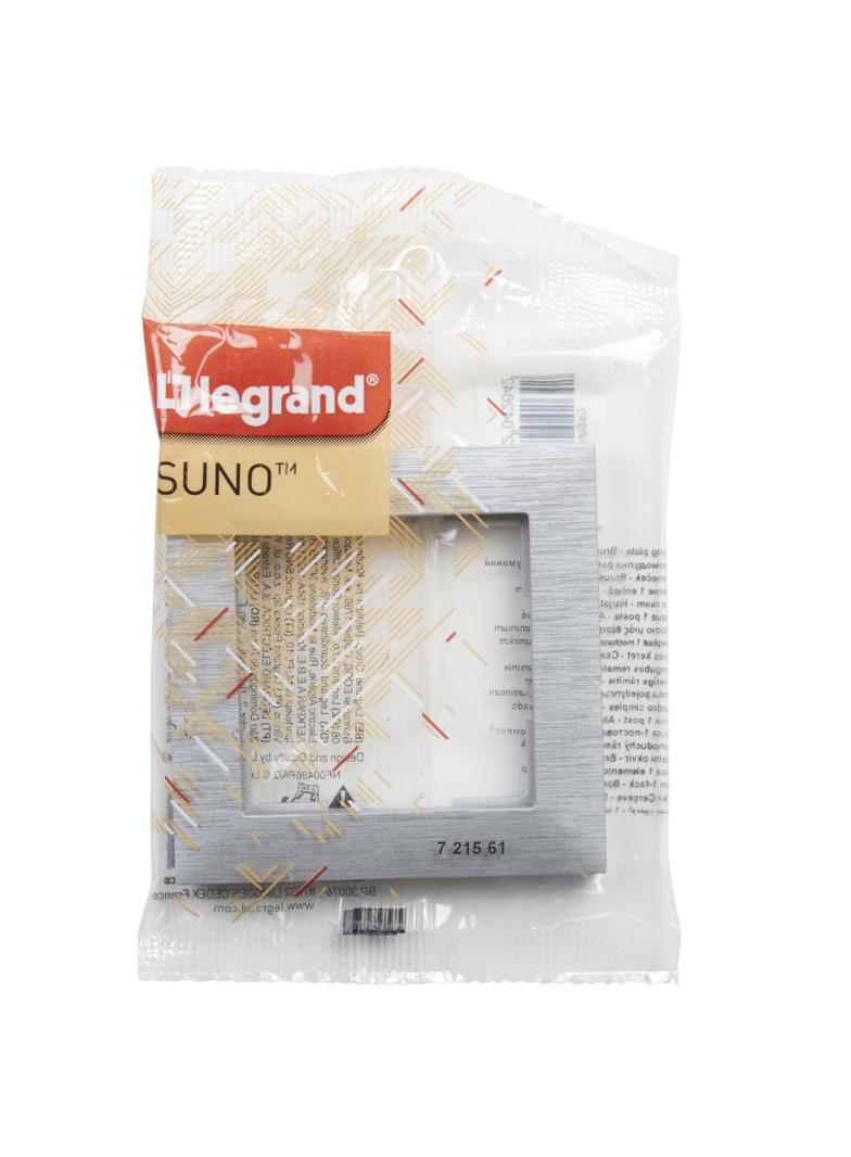 Suno Ramka Pojedyncza Jednokrotna Aluminium Szczotkowane 721561 LEGRAND