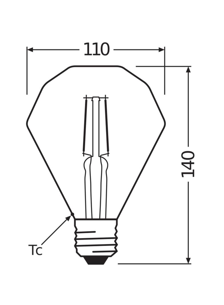 Żarówka LED Vintage 1906 LED CL DIAMOND FIL GOLD 40 non-dim 4,5W/825 E27 4058075091955 LEDVANCE