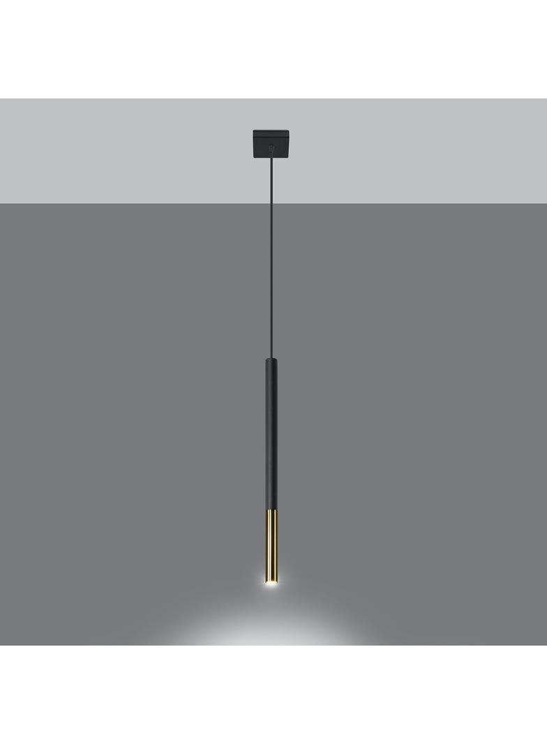Sollux Lampa wisząca MOZAICA 1 czarny/złoto SL.0891