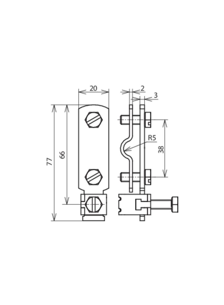 Zacisk przyłączeniowy na 8-10/3-11x30 mm, 2,5-95 mm2, stal nierdzewna NIRO