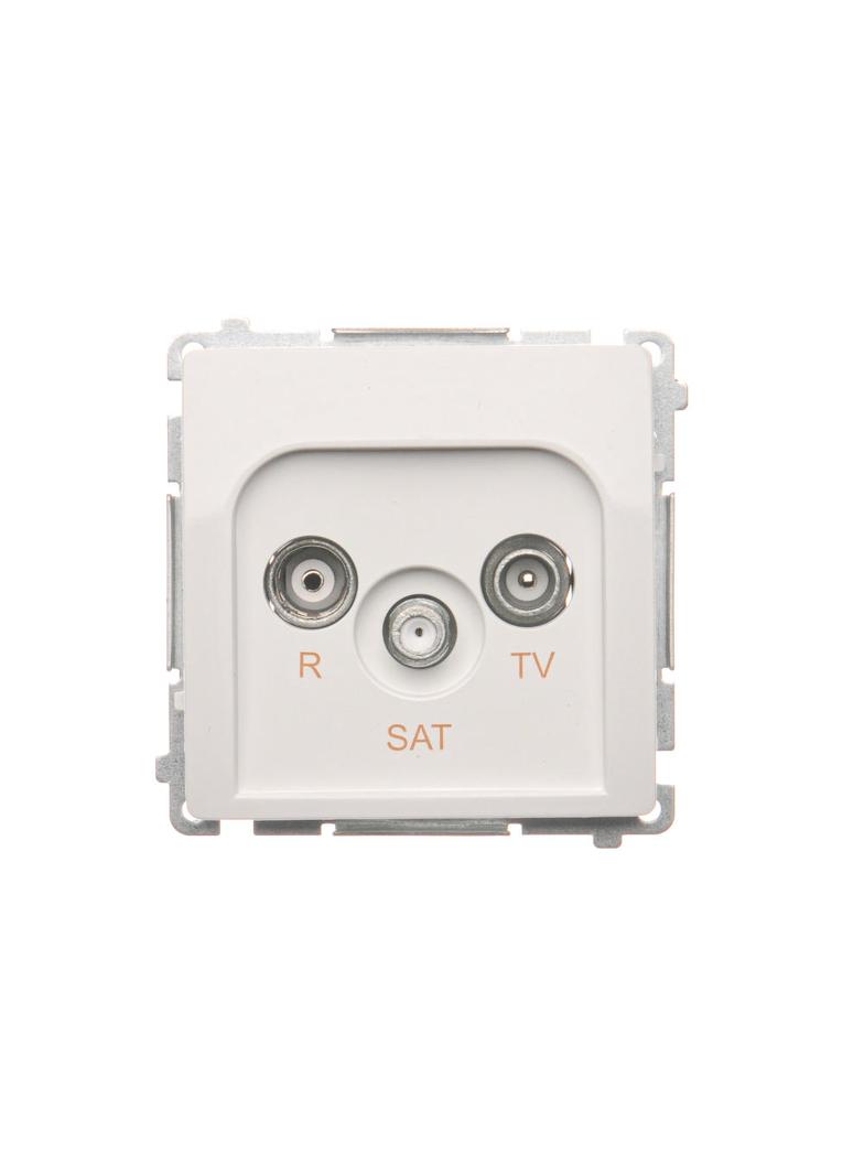 Simon Basic Gniazdo antenowe R-TV-SAT końcowe *Może być użyte jako gniazdo zakończeniowe do gniazd przelotowych R-TV-SAT BMZAR-SAT1.3/1.01/11 KONTAKT